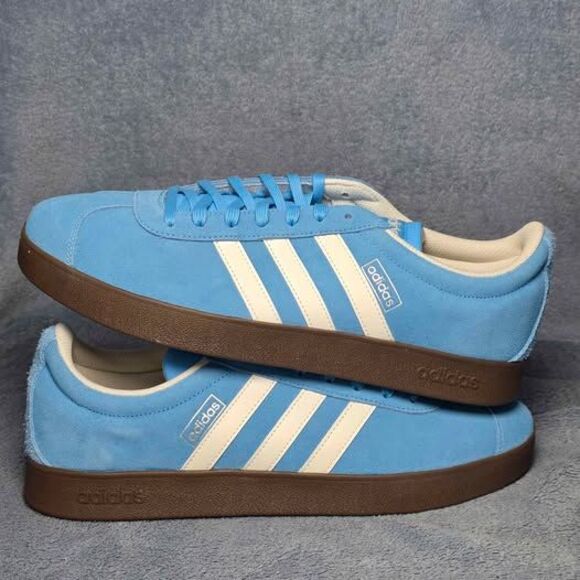Adidas VL Court 2.0 Light Blue Sneakers Mens US 12 or Womens US 13 main image 4